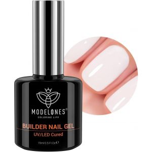 Gel Construction Ongle Uv Blanc, Base Coat De Reparation Pour Nail Art 15ml - Neuf