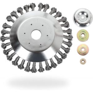 Mèches De Coupe-Bordures À Fil Noué De 8 Pouces, Brosse De Désherbage Conique Pour Tête De Coupe-Bordures Et Disques De Désherbage - Neuf