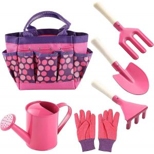 Nouveau,adapté aux enfants Jardinage Set 7Pcs Outils de jardinage pour enfants avec arrosoir,gants de jardinage - Neuf
