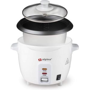 Alpina Cuiseur à riz - 0,6 l - 300 W - Avec témoin de cuisson et de chaleur - Blanc - Neuf