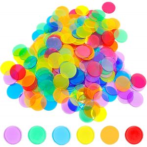 100 Pcs loto bingo Jetons, Bingo Jetons, Counting Chip en Plastique Colorém, Marqueur Bingo, Loto Jeton, pour Jeu Éducatif pour Enfants et Accessoire Pratique de Stockage, Couleurs mélangées.[E2467] - Neuf