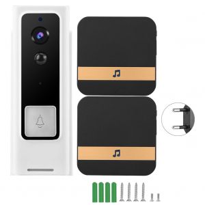 Sonnette video intelligente Wi-Fi HD 1080p, interphone d'acces IR CUT 90-260 V (type E) - Neuf