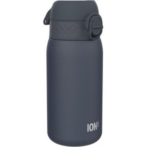 Ion8 Gourde Isotherme Enfant, Inox, 320ml, Anti-Fuite, Facile À Ouvrir, Verrouillage Sécurisé, Lavable Au Lave-Vaisselle, Poignée De Transport, Durable, Acier Inoxydable, Bleu Marine Cendré - Neuf