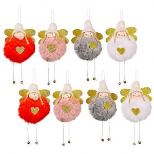 Moelleux Amour Ange de l'Arbre de No&euml;l pour Poup&eacute;e Suspendue Pendentif D&eacute;coration Mignon Suspendu pour Poup&eacute;e Ornements pour la Poup&eacute;e de l'Artisanat pour No&euml;l, la Maison Partie des Vacances - Neuf