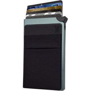 TRAHOO-Porte Carte de Cr&eacute;dit Aluminium + 2 Pochettes RFID Inclus &iquest; Syst&egrave;me Anti Chute de Carte &iquest; Protection Carte Bleue sans Contact &iquest; S&eacute;curit&eacute; Anti piratage &iquest; Id&eacute;e Cadeau Homme et Femme &iquest; Gris - Neuf