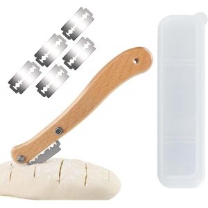 Oayew-Lame A Pain,Lame Boulanger,Outil De Coupe De Pain,Pain Rasoir Avec 5 Lames En Acier Inoxydable Pain Accessoire De Boulangerie Pour La Sculpture Sur Pain &Agrave; La P&acirc;te La Cuisson Du Pain - Neuf