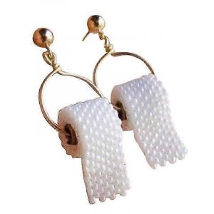 Cr&eacute;atif Perle Papier Toilette Crochets D'oreille Papier 3d Boucles D'oreilles Boucles D'oreilles Gouttes D'oreille Bijoux Cadeau Pour Les Filles - Neuf