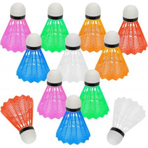 12 Pièces Volants De Badminton En Plastique Balles De Badminton - Neuf
