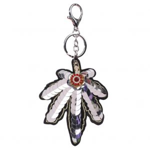 Porte-Cles En Alliage Argente Gris Ysk003, Accessoire De Bijouterie Tendance, Pendentif A Paillettes - Neuf