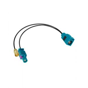 Fakra Z Femelle à Fakra Z Mâle à SMB Femelle Adaptateur Splitter Câble RG174 30 CM/12 Pouces Compatible avec Touche Voiture Camion SUV Stéréo - Neuf