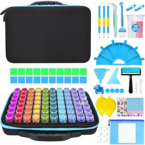 Mevronisshop-Bo&icirc;te De Rangement Diamond Painting - 70 Emplacements, Accessoires De Peinture Au Diamant 5d, Bo&icirc;te De Rangement Pour Diy Craft - Neuf