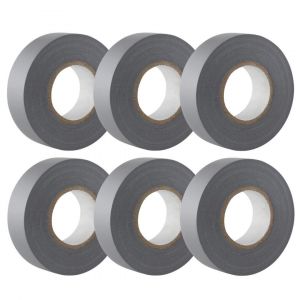 Ruban adhésif isolant électrique gris-19 mm x 20 m-résistant,autocollant-protèger,regrouper,réparer des câbles-6 rouleaux - Neuf