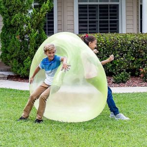 Lot de 2 balles gonflables geantes en caoutchouc pour enfants - Neuf