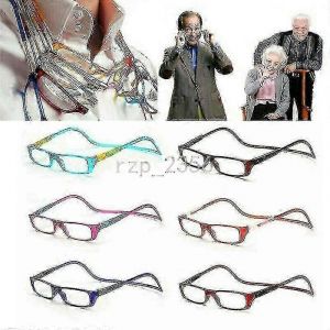 Lunettes De Lecture Magnétiques Pliantes Snap Click Front Neck Hanging Lunettes - Neuf