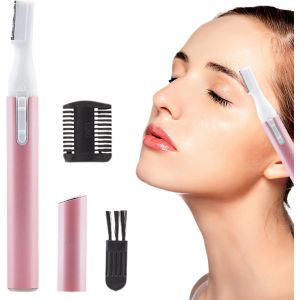 Epilateur Sourcil Pour Femmes, Rasoir Femme Electrique,Mini Rasoir &Eacute;lectrique Portable Pour Sourcils, L&egrave;vres, Corps, Rose - Neuf