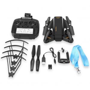 Drone jouet quadricoptere sans tete, helicoptere radiocommande avec maintien d'altitude et camera 0,3 MP - Neuf