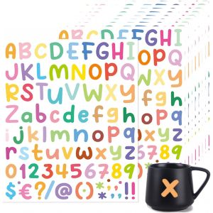 10pcs Lettres Autocollantes,Lettre Autocollantes Grand Format 2,5cm 5cm,Autocollant Lettre En Vinyle, Et Durables Pour Artisanat,Lettres Scrapbooking Fenêtres Voiture (Couleur C) - Neuf