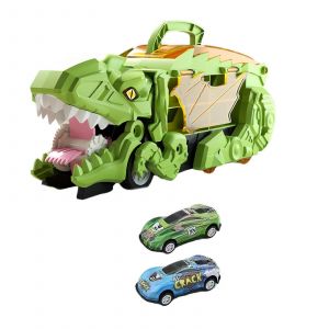 Creative Dinosaur Carrier Truck Car Toy Swallow Transport Play Vehicle Toy Dinocar Children Favor Goodie Bag Fillers-C - Neuf