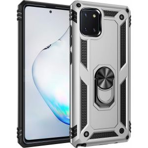 Kal-Coque Pour Samsung Galaxy Note 10 Lite/A81/M60s + Verre Trempé, Silicone Souple Et Pc Dur Coque [Slim Armor] Protection Résistante,Anti-Choc,Anti-Rayure,Etui Housse Avec Support Kickstand - Neuf