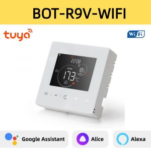 Thermostat Wifi/Zigbee alimenté par batterie,contrôleur de température de chauffage intelligent Tuya pour chaudière à gaz avec Alexa Google Home - Type WIFI - Neuf