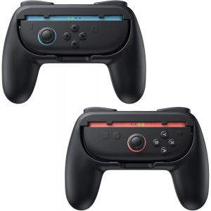 Gjfty-Poignées Pour Switch 2 Pour Joycon 2, Kit De Poignée Résistant À L'usure Compatible Avec Nintendo Switch 2, Accessoire Pour Switch 2(Noir+Noir) - Neuf