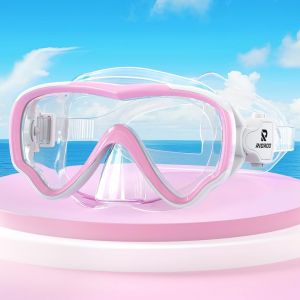 Lunettes De Plong&eacute;e Pour Enfants, Lunettes De Natation Antibu&eacute;e Et Etanche, 180 &deg; Hd Panorama Avec Masque De Plong&eacute;e Nasale, Gar&ccedil;ons, Filles Et Adolescents Lunettes De Natation 4-14 - Neuf