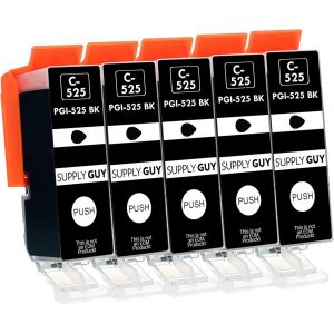 TEPPA-5 Cartouches d'encre Compatible avec Canon PGI-525 Noir-Grande pour Canon Pixma IP4850 IP4950 IX6550 MG5150 MG5250 MG5340 MG5350 MG6150 MG6250 MG8150 MG8240 MG8250 MX715 MX885 MX895 - Neuf
