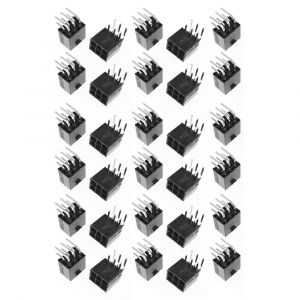 30 Pi&egrave;ces S&eacute;ries Connecteur D'alimentation 4.2mm 6p Prise 2x3p Aiguille Incurv&eacute;e Pour Ordinateur Atx Carte Graphique Gpu Pcie Connecteur D'alimentation - Neuf