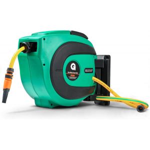 Ulteronixshop-Enrouleur de tuyau d'arrosage r&eacute;tractable - 12,5 mm x 15 m - En PVC - Pour jardin et pelouse - Neuf