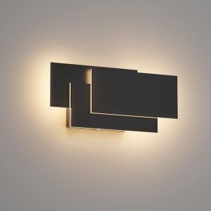 Subzonal-24 W Led Applique Murale, Moderne Applique Mural Interieur Pour Chambre Maison Couloir Salon, Blanc Naturel 4000k,Nero - Neuf