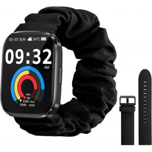 Kalanka-Montre Connectée Homme Femme, 2.1"" Smartwatch Avec 113+ Modes Sportifs, Etanche Ip68 Montre Connectée Sport Avec Podometre/Cardio/Moniteur De Sommeil Pour Ios/Android¿Bandeau Pour Cheveux¿ - Neuf