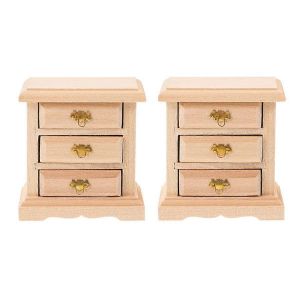 2pcs Tables de chevet Table de chevet Meubles Lit Table Décor - Neuf