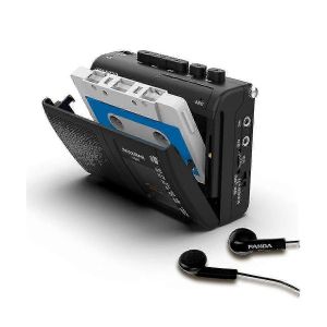Lecteur de cassettes radio AM/FM portable retro avec haut-parleur - Enregistreur et lecteur de musique de style Walkman - Neuf
