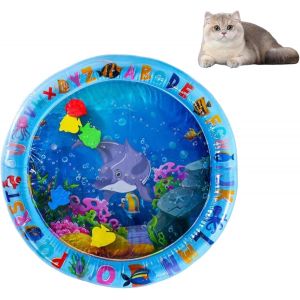 Letnerny-Tapis De Jeu &Agrave; Capteur D'eau Pour Animaux De Compagnie, Tapis De Jeu &Agrave; Capteur D'eau Pour Chats Et Chiens, Tapis De Jeu &Eacute;pais Pour Chat, Tapis D'eau Interactif Et Portable, Tapis D'eau Pour - Neuf