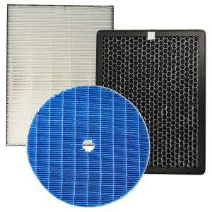 vhbw 3 Filtres compatible avec Philips AC2887/10 purificateur d'air - filtre à charbon actif, mèche d'humidification, filtre HEPA - Neuf