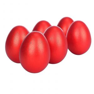 Simulation Easter Eggs Faux oeufs en bois 2,3 pouces ?ufs solides 6pcs - Neuf