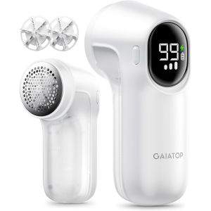 Rasoir En Tissu Rechargeable, Rasoir &Eacute;lectrique &Agrave; 3 Vitesses Avec &Eacute;cran Led, 6 Lames, V&ecirc;tements, Meubles, Canap&eacute;, Pilules, Fusibles, Boules, &Eacute;pilateur &Agrave; Pull Blanc - Neuf