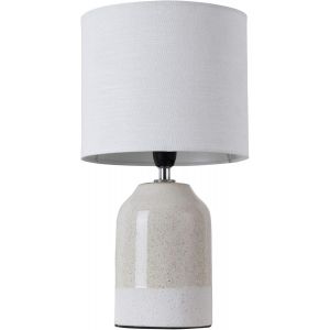 Ulteronixshop-Pauleen 480.22 48022 Sandy Glow Max. 20w Luminaire &Agrave; Poser E14 Lampe De Chevet Beige Blanc 230v C&eacute;ramique/Tissu Sans Ampoule - Neuf