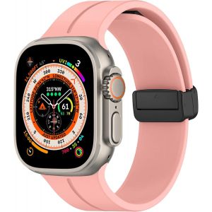 For Apple Watch Se 40mm 44mm/Ultra 49mm/Series 7-8 45mm 41mm/Series 6-5-4 40mm 44mm/Series 3 38mm 42mm Men/Women,Sport Silicone Magne,Sport Silicone Netics For Iwatch Ultra. /2 Series 9 8 7 6 5 4 3 2 - Neuf