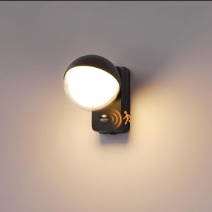Asfasfq-24w Applique Murale Exterieur/Interieur Avec Detecteur De Mouvement, Applique Extérieur Rotatif À 350°, Ip65 Eclairage Exterieur Led, 3000k Blanc Chaud Projecteur Exterieur, Pour Jardin Terra - Neuf