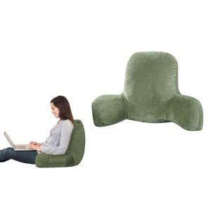 Coussin de soutien lombaire avec accoudoirs pour canap&eacute; et lit - Vert - Neuf