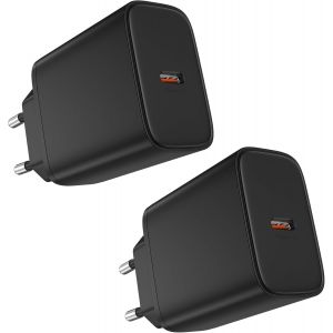 LORANKA-45W Chargeur USB C Rapide pour Samsung Galaxy S25/S24/S23/S22/S21 Ultra/S20/A53/A52/S10/S9, pour iPhone 17/16/15 Prise USB C Charge Rapide USBC Chargeur Secteur Adaptateur Embout Bloc Type C - Neuf