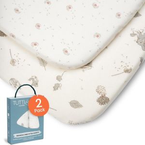 Ulteronixshop-Tutti Bambini Drap Housse Berceau (Lot De 2) - Jersey De Bambou Doux & Respirant - Draps Cododo Avec &Eacute;lastique Double - Convient Aux Matelas De 53 X 80 Cm &Agrave; 60 X 90 Cm (Cocoon) - Neuf