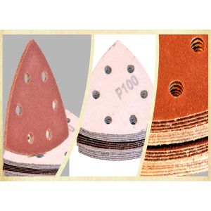 Lot de 30 feuilles de papier abrasif triangulaire, grain 1 000, papier abrasif auto-agrippant, pour ponceuse triangulaire, triangles abrasifs 93 x 93 x 93 mm - Neuf