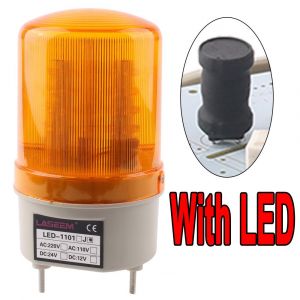 Balise Rotative Lte-1101,Buzzer D'avertissement/Sans Son,Lampe D'alarme Stroboscopique,Dc12v24v Ac220v,Indicateur De Signal,Lumière Flash Led,Sirène - Type Yellow-With Buzzer-Dc 24v - Neuf