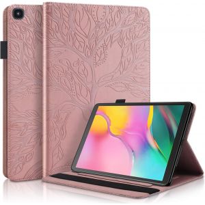 LORANKA-Coque Galaxy Tab A 2019 10.1"Case Housse en Cuir PU Flip Stand Portefeuille Tablet Etui Coque de Protection avec Fente Carte pour Samsung Galaxy Tab A 2019 10.1 Pouce SM-T510/SM-T515Or Rose - Neuf