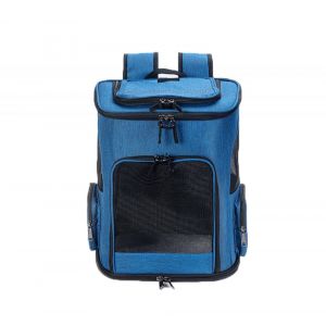 Sac À Dos Bleu Pour Animaux De Compagnie, 40x33 Cm, Pour Chien, Chat, Rongeur, Grande Capacité, Respirant, Pliable, Fournitures Pour Animaux De Compagnie En Plein Air - Neuf