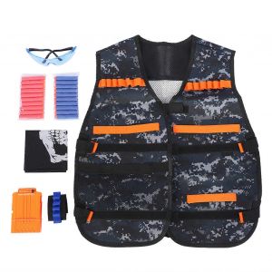 &Eacute;paissi Enfants Jouet Gun Clip Gilet Kit Gilet Clips Soft Darts Goggle Mask - Neuf