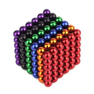 216 Pi&egrave;ces 3mm Jeu De Boules Magn&eacute;tiques Aimant Magique Cube Jouet De Construction Pour Le Soulagement Du Stress M&eacute;lange 6 Couleurs, 216pcs(3mm) - Neuf