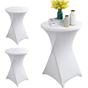 Ulteronixshop-3 Pi&egrave;ce Housse Mange Debout &eacute;lastiques, Lavables &agrave; La Machine, avec Pieds Renforc&eacute;s pour Une Table Bistrot, Nappe Ronde Id&eacute;al pour Mariages, Anniversaires, et Table Mange Debout Plian - Neuf